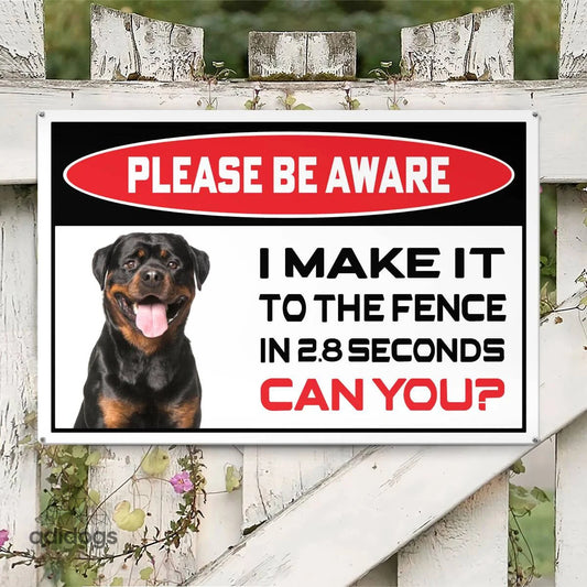 Please Be Aware of Rottweiler Sign