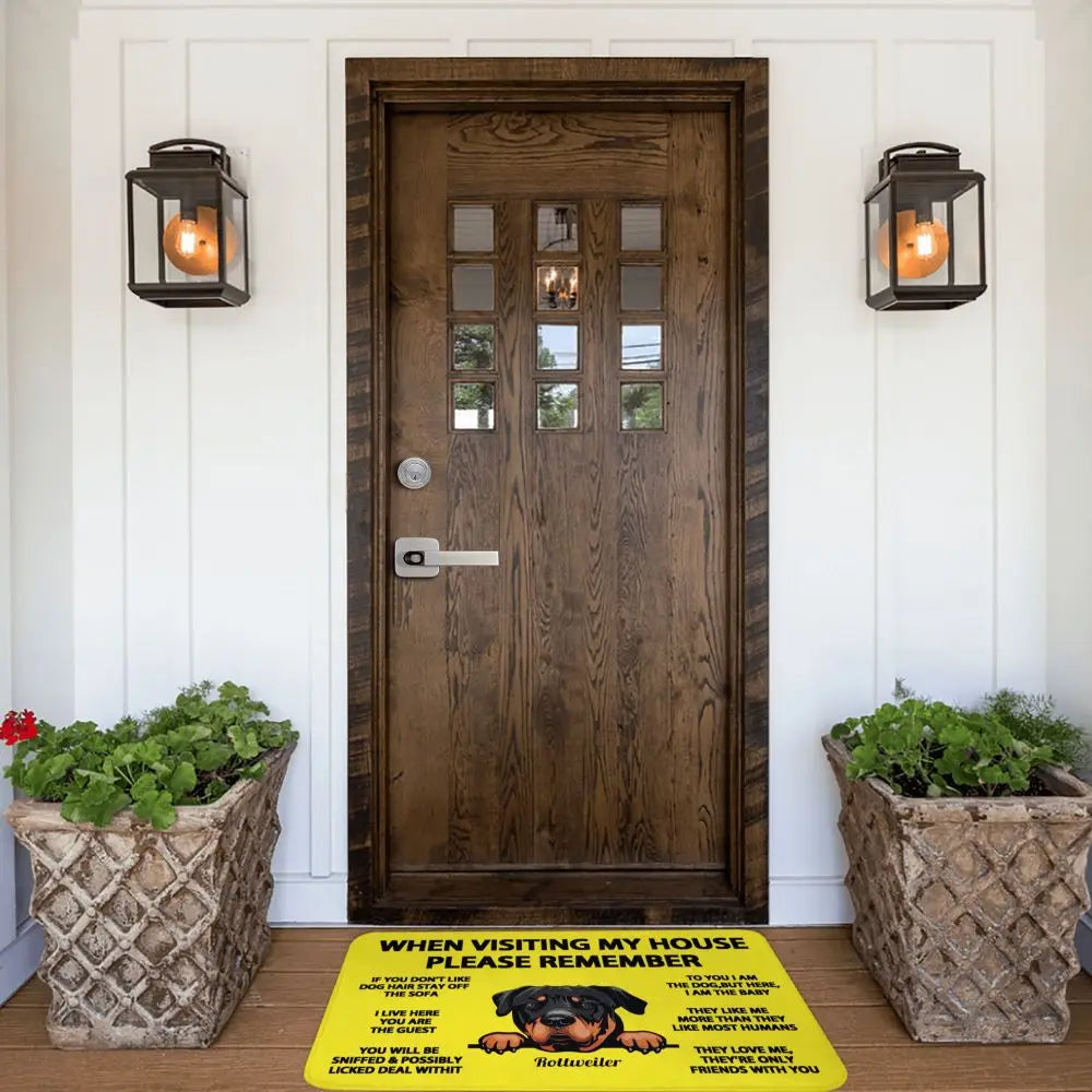 Rottweiler Home Rules Doormat