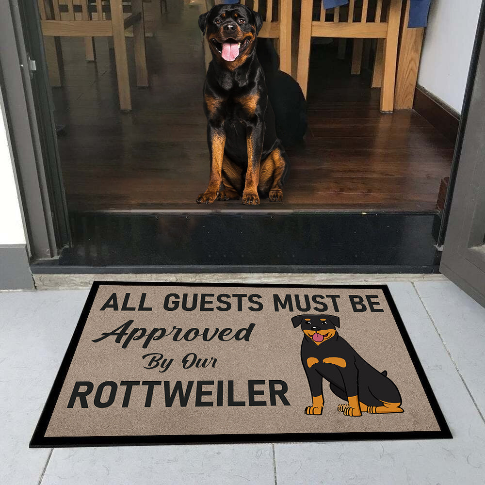 Approved By Rottweiler Doormat