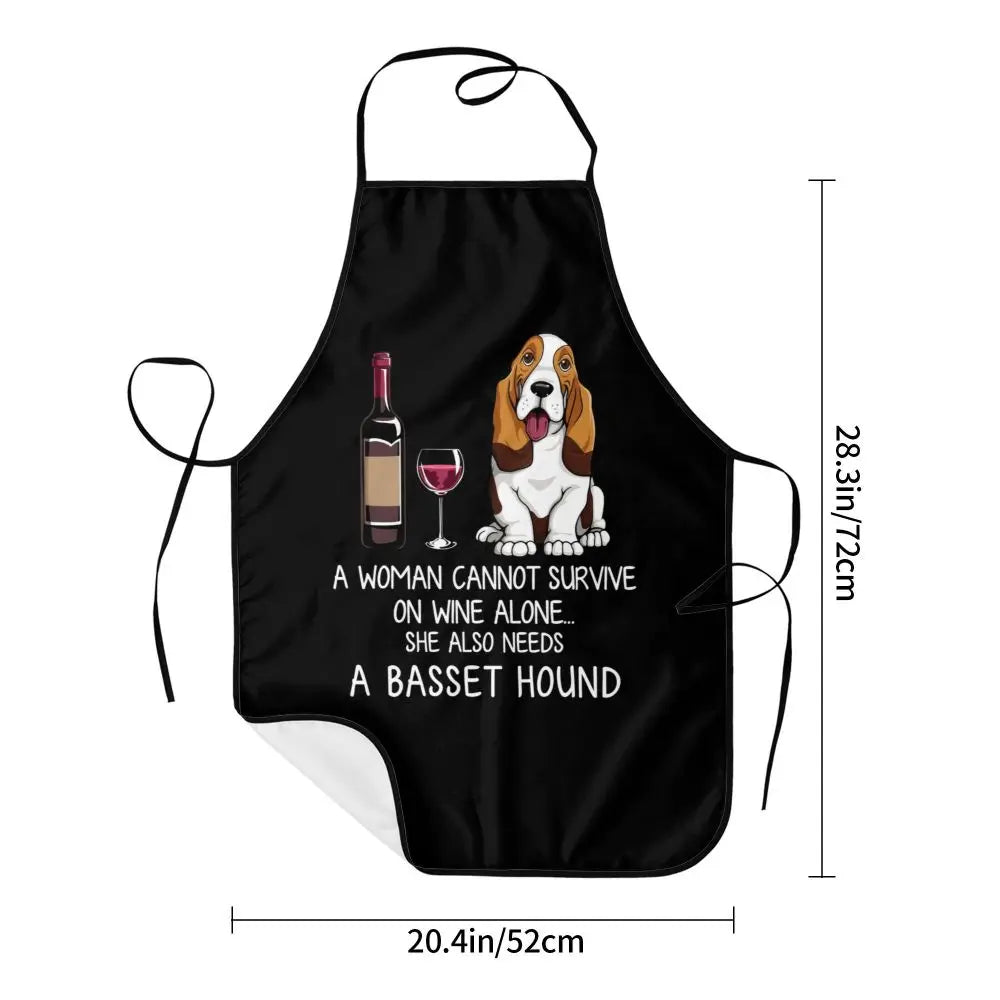 Basset Hound & Wine Apron