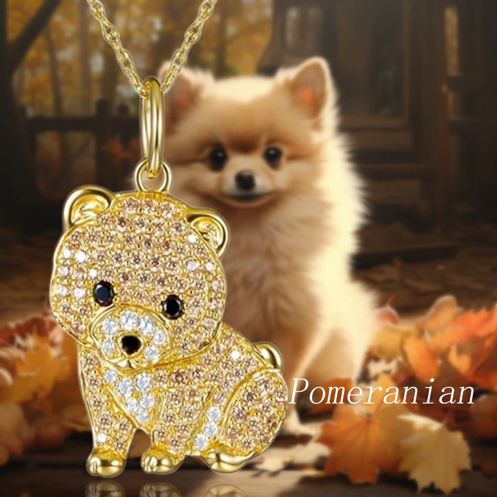 Exquisite Pomeranian Pendant Necklace