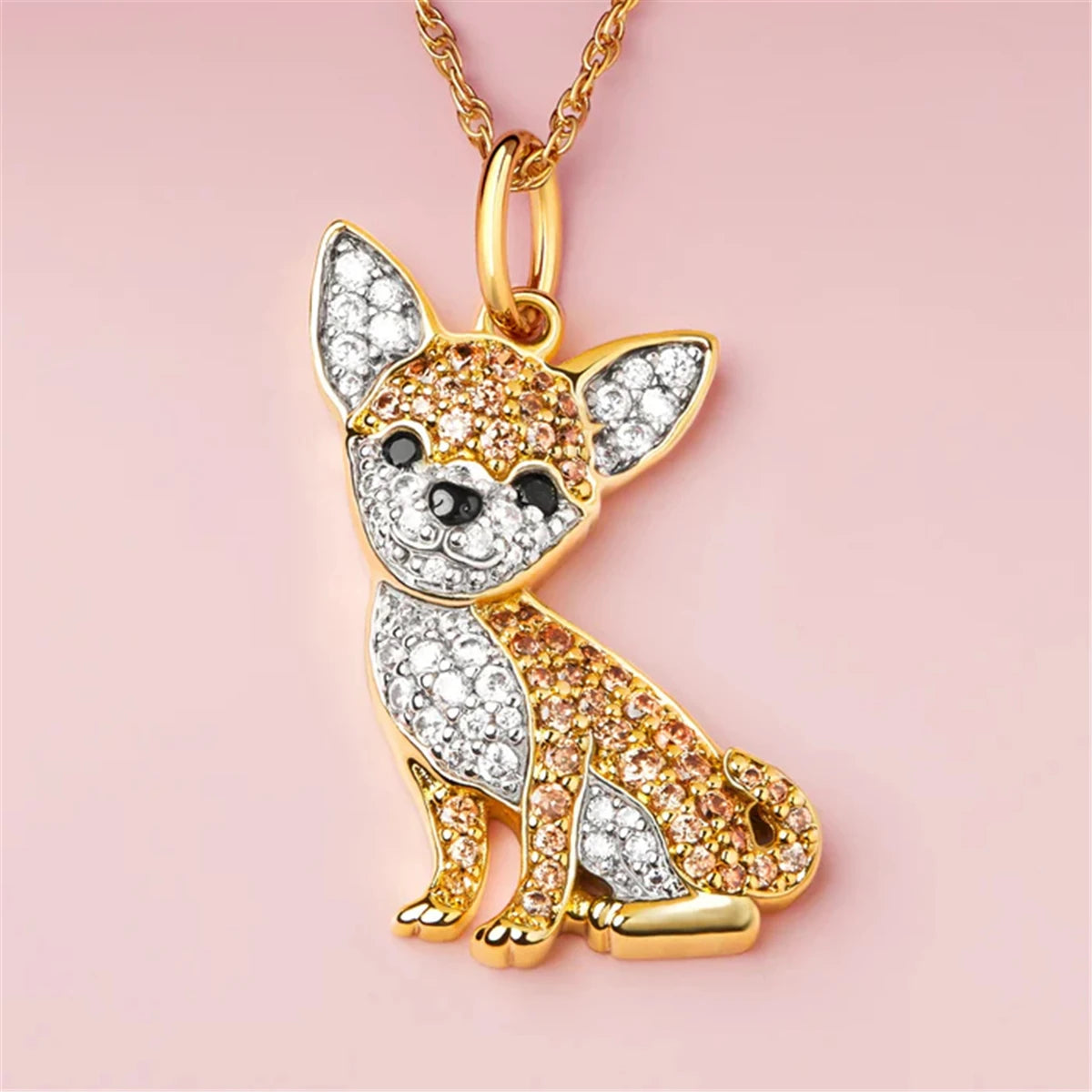 Elegant Chihuahua Pendant Necklace