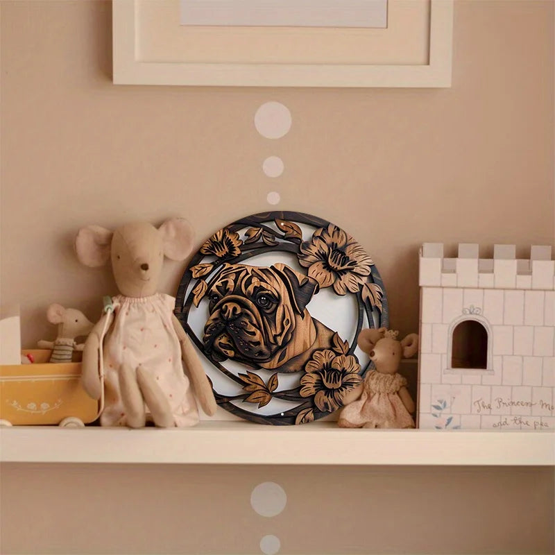 Floral Bulldog Decor