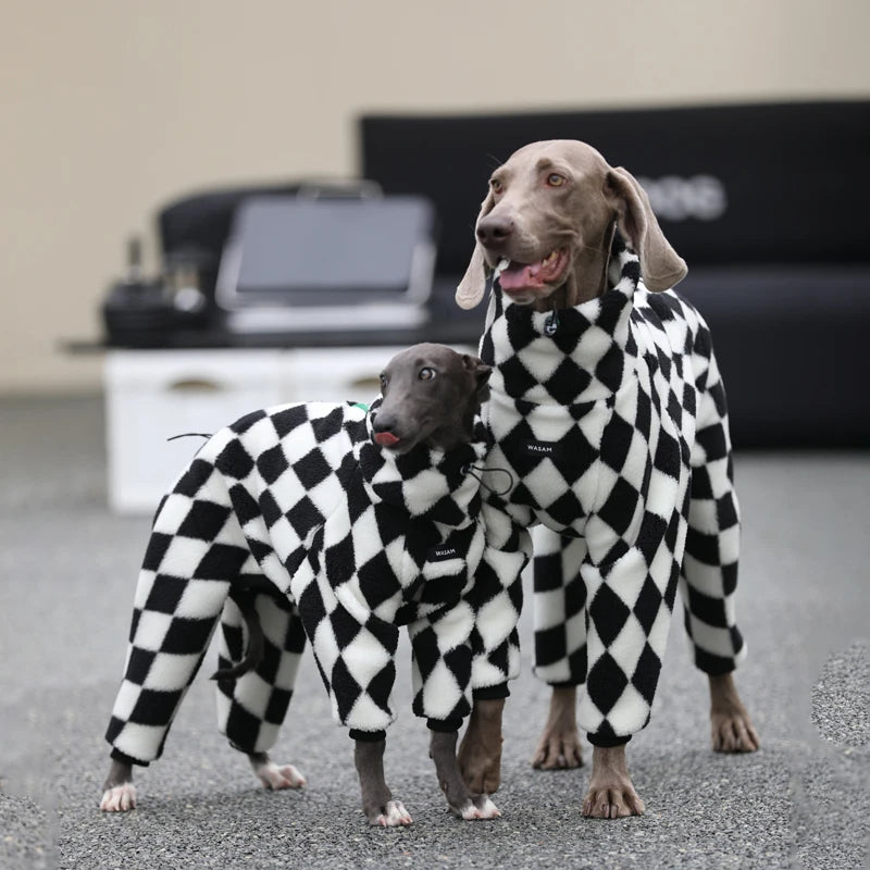 Weimaraner Plaid Winter Jumpsuit