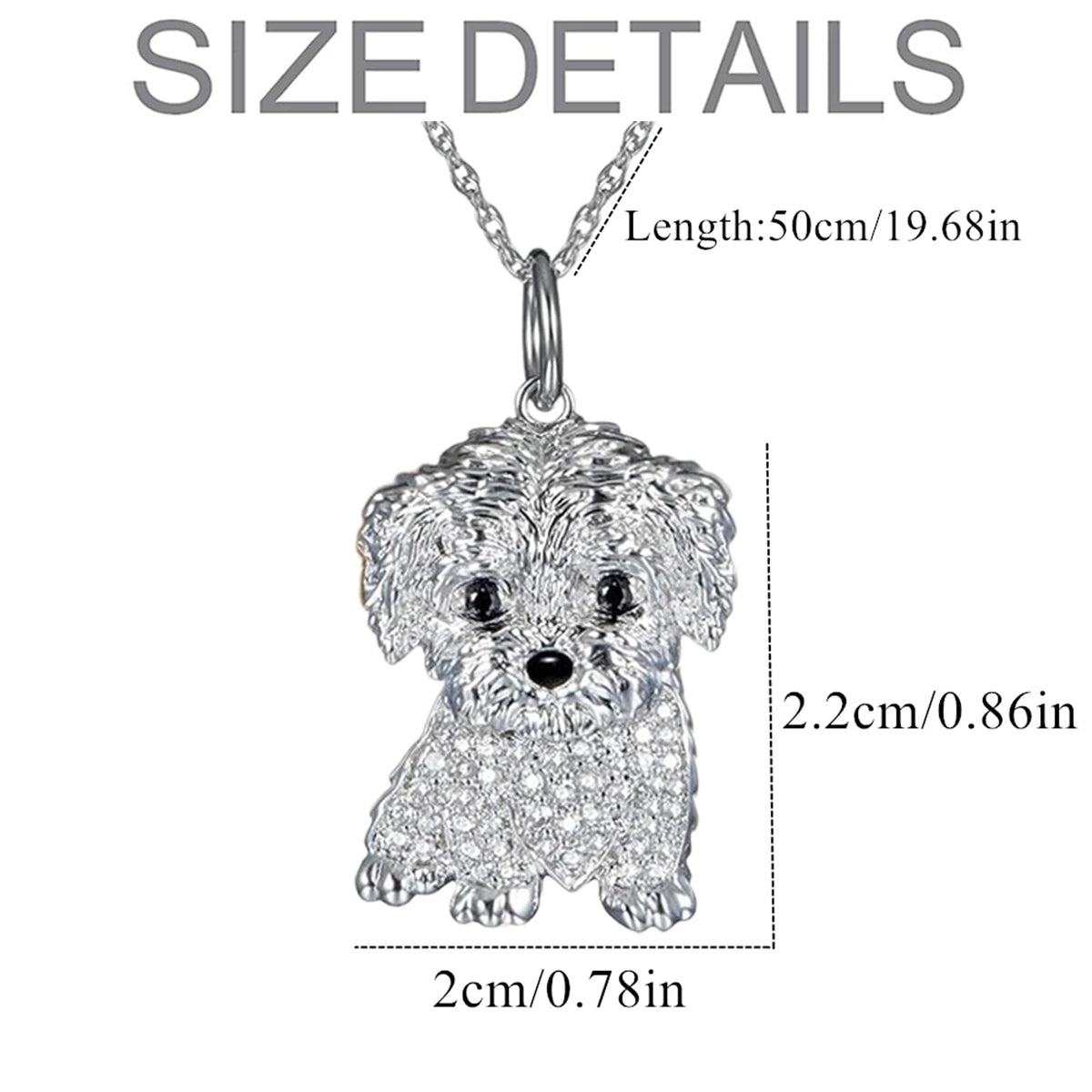 Exquisite Maltese Pendant Necklace