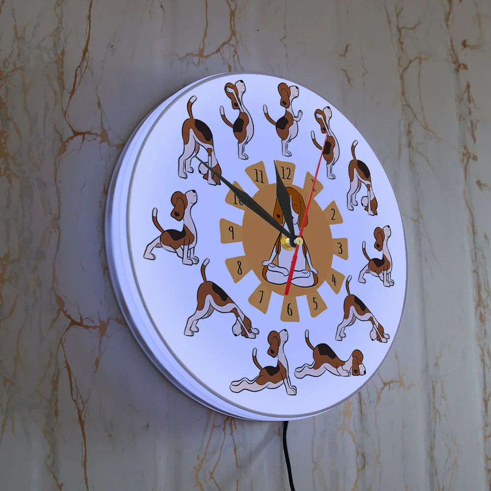 Beagle LED Wall Clock