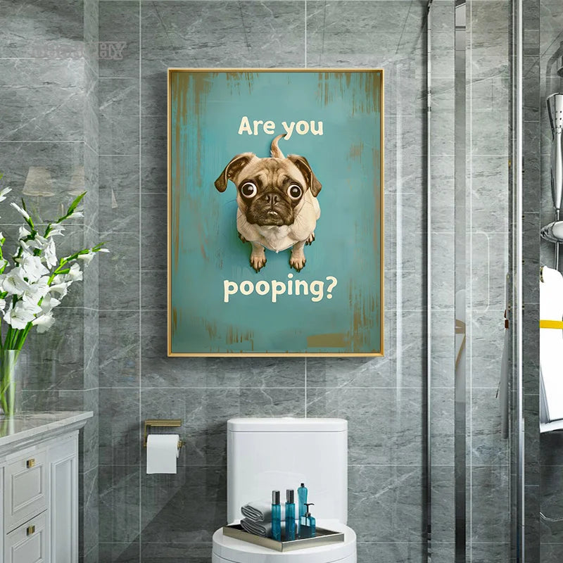 Cute Pug Canvas Poster