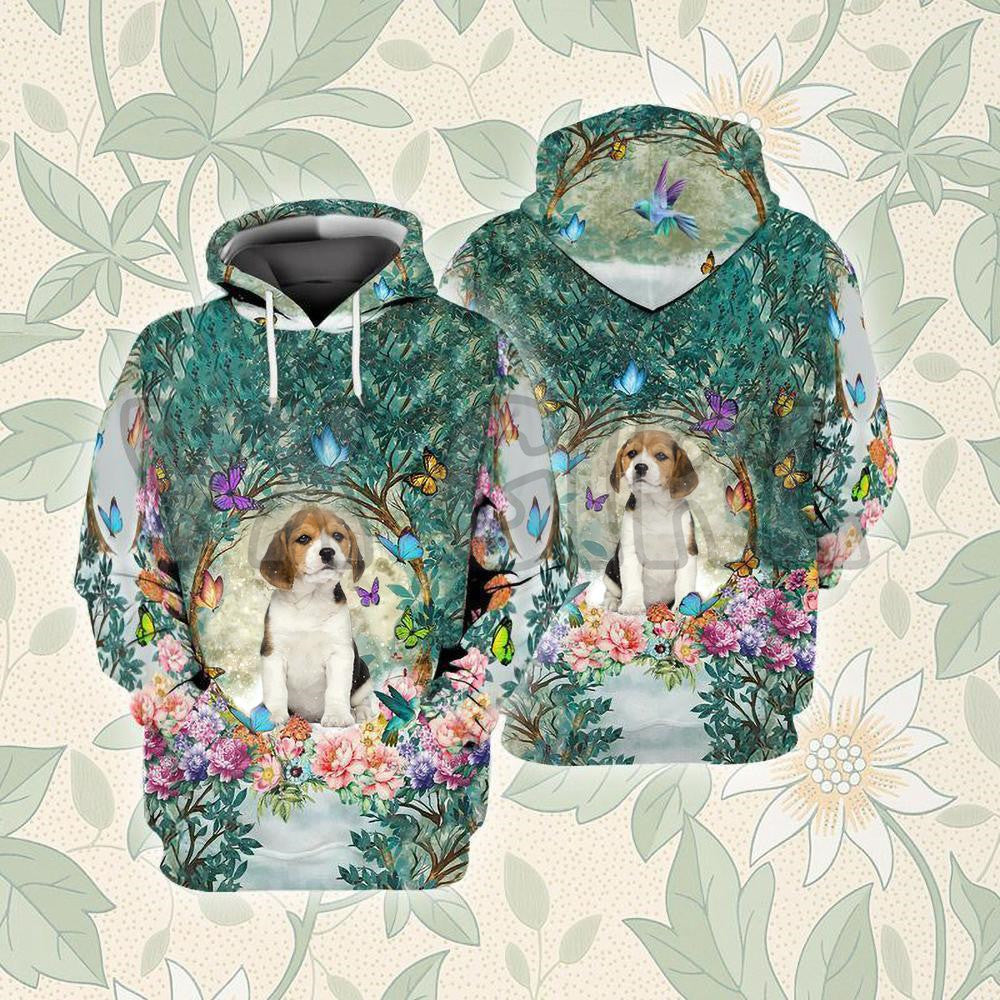 Beagle Among Forest Hoodie