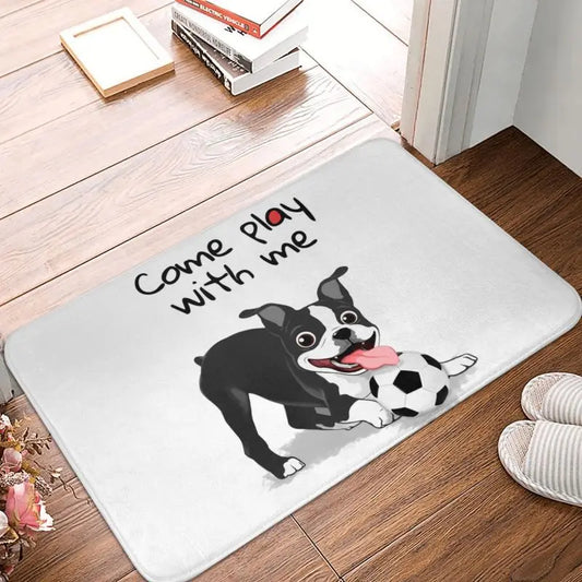 Adorable Boston Terrier Doormat