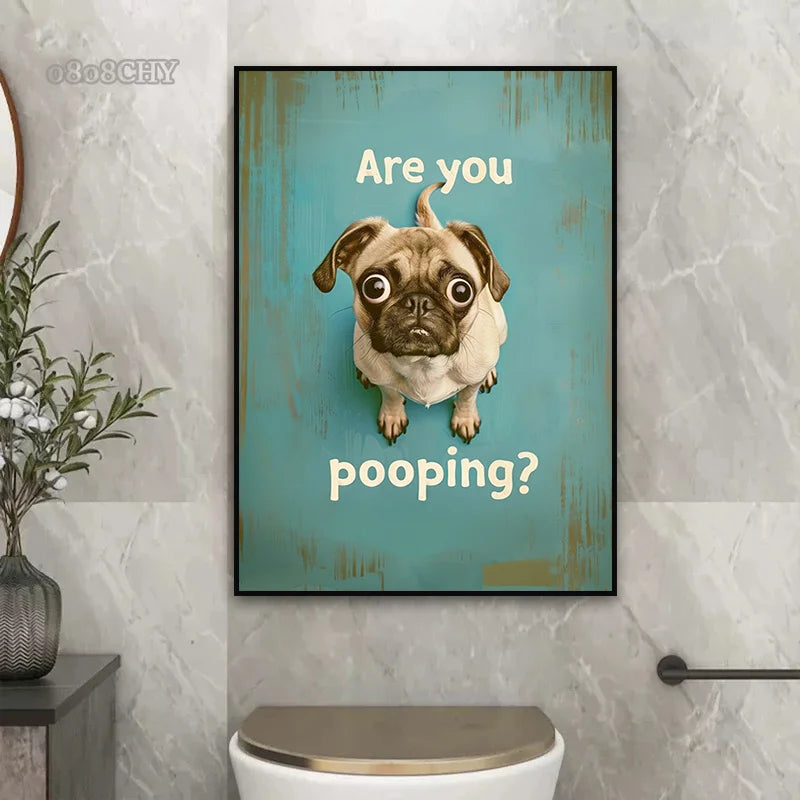 Cute Pug Canvas Poster