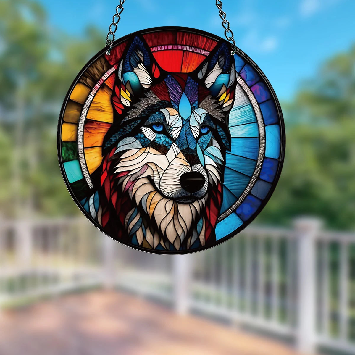 Husky Round Acrylic Wall Art