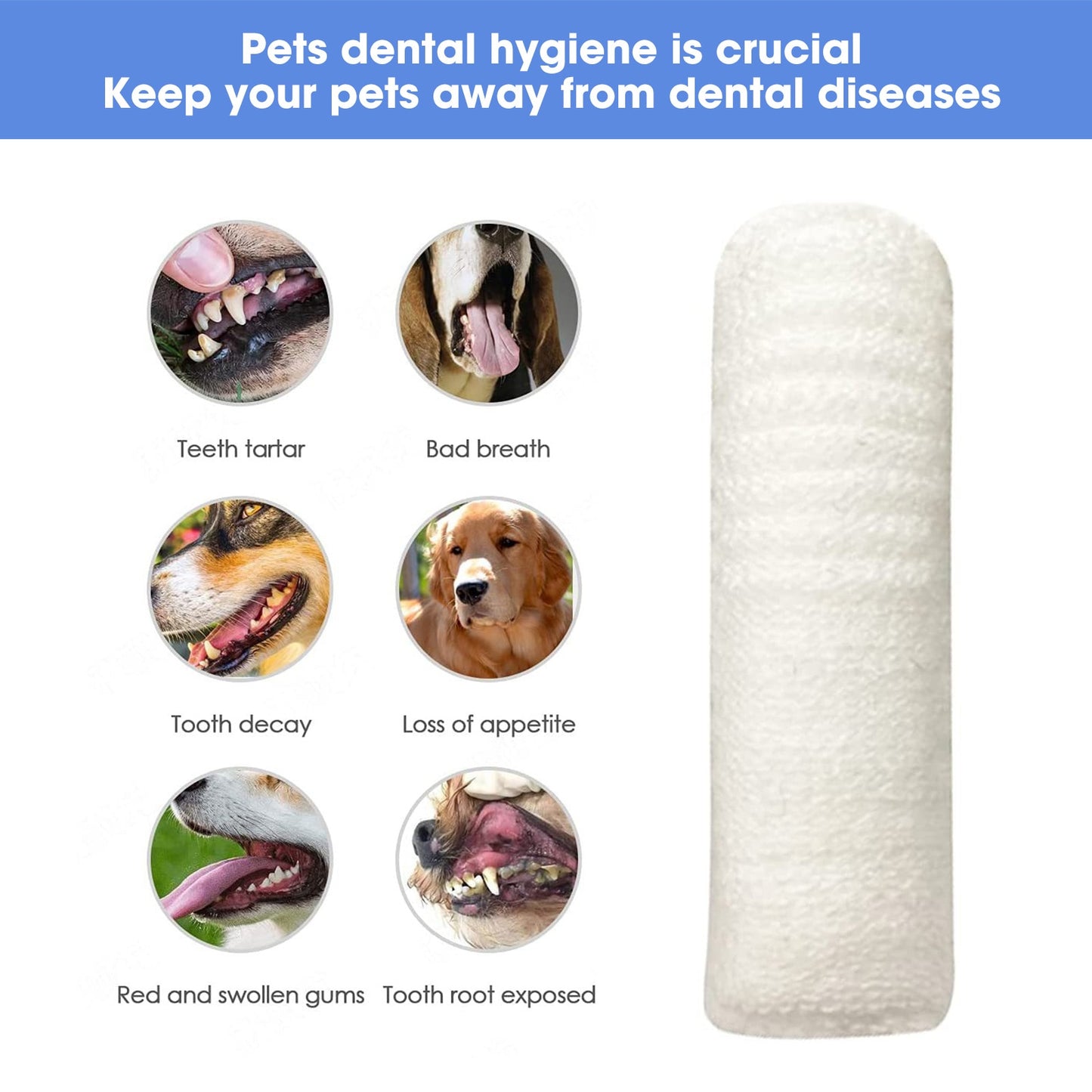 Dog Care Finger Wipes