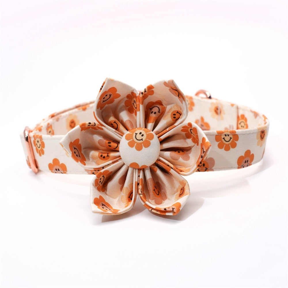 Floral Smile Collar Bow