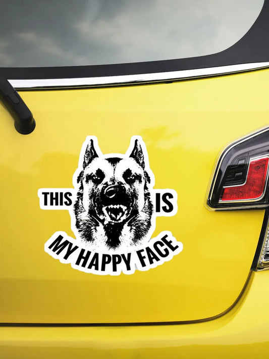 Malinois Happy Face Car Sticker