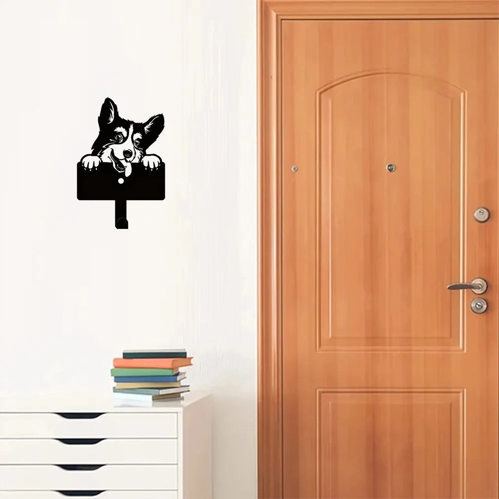 Metal Corgi Wall Hook