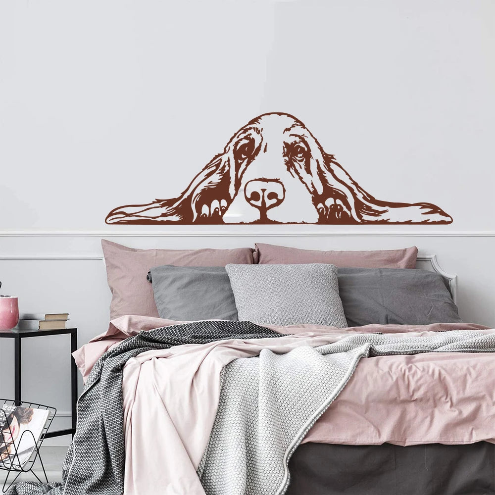 Sleeping Basset Hound Wall Sticker