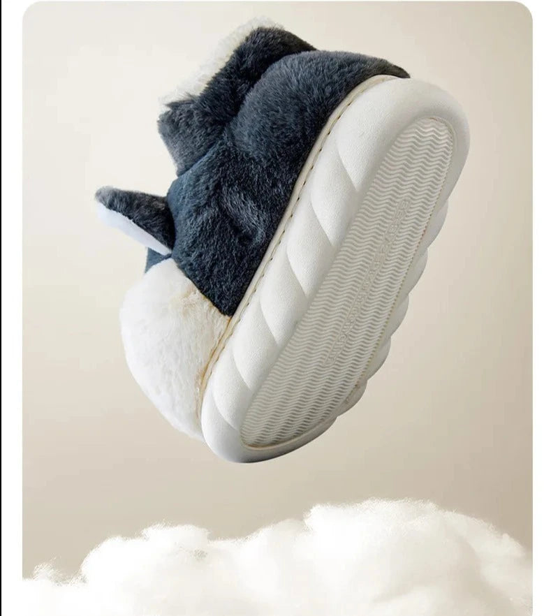 Husky Fur Home Slippers