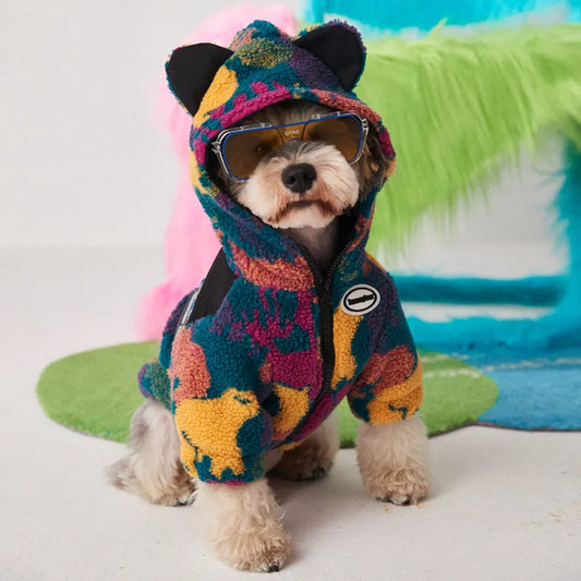 Schnauzer Winter Camo Hoodie