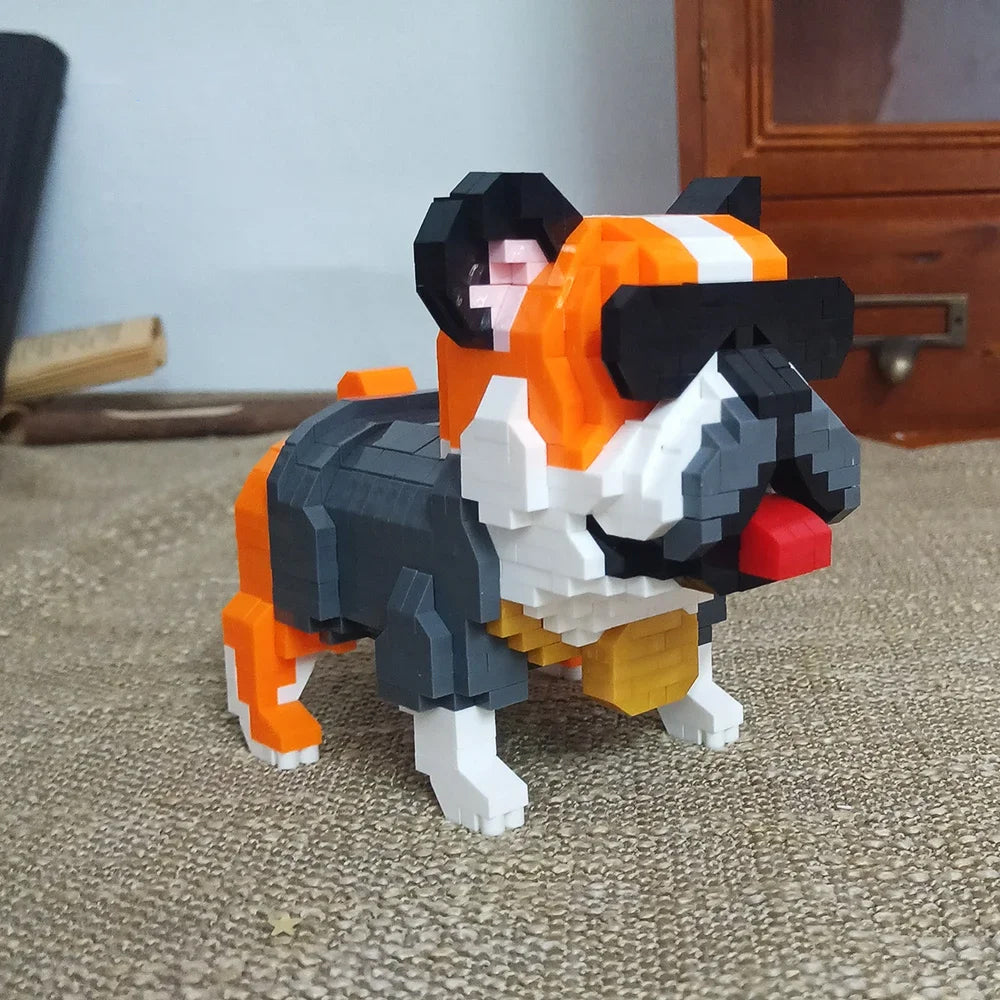 DIY Bulldog Building Blocks Toy