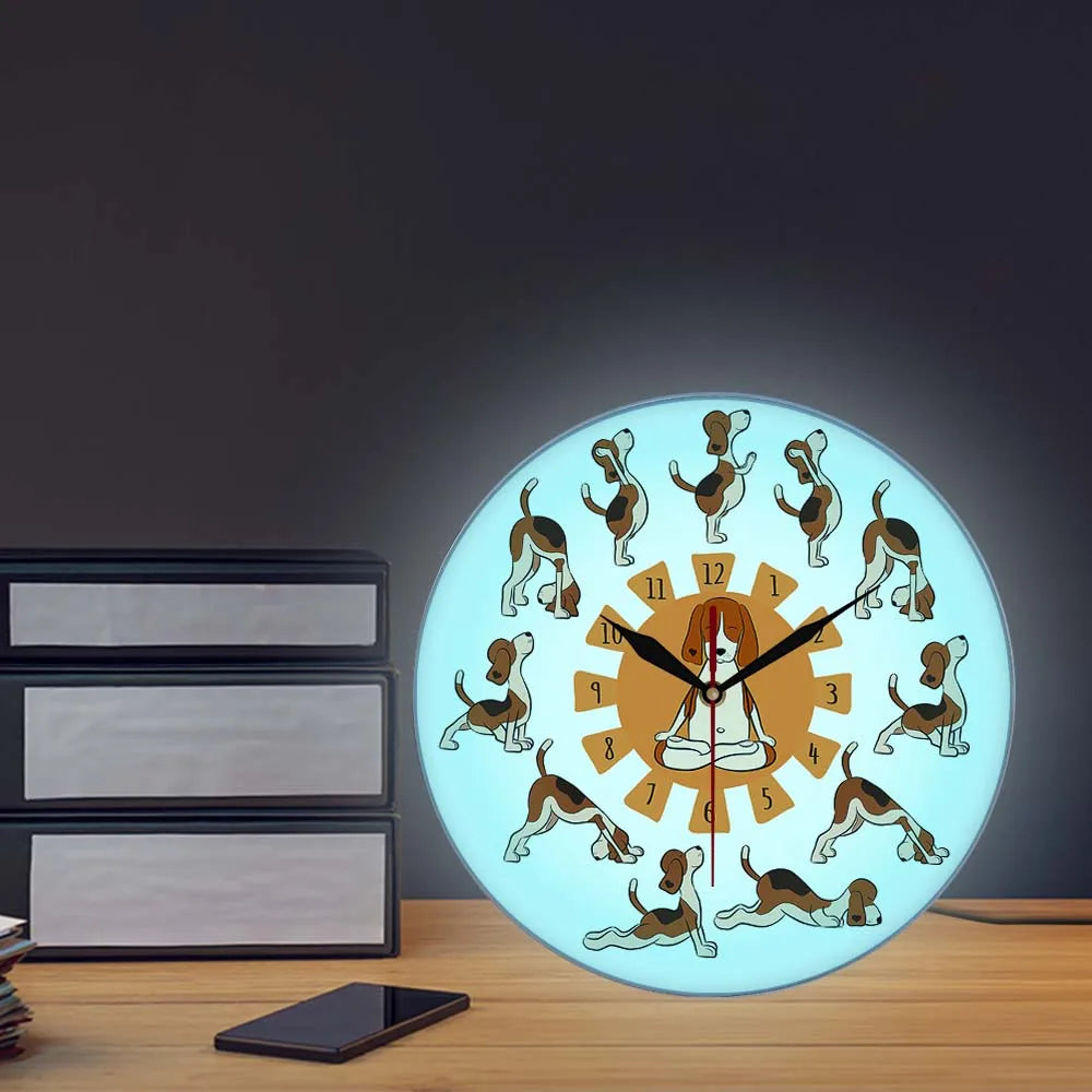 Beagle LED Wall Clock