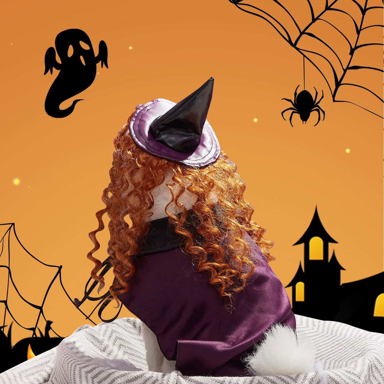 Dog Halloween Witch Cloak Cape