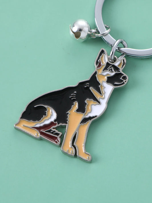 German shepherd Bell Keyring