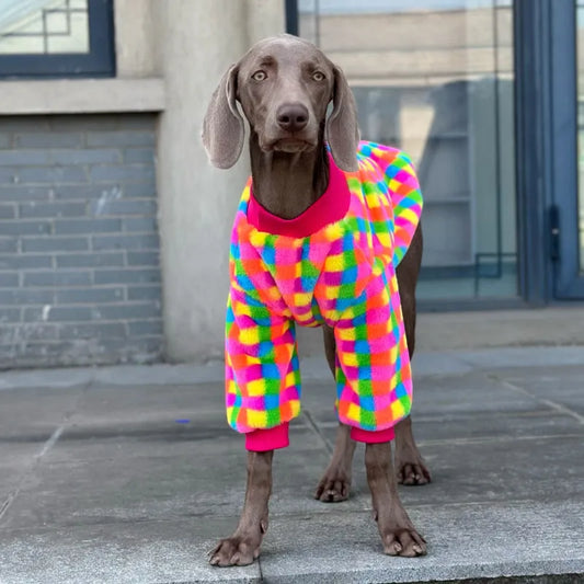 Winter Weimaraner Colorful Sweater