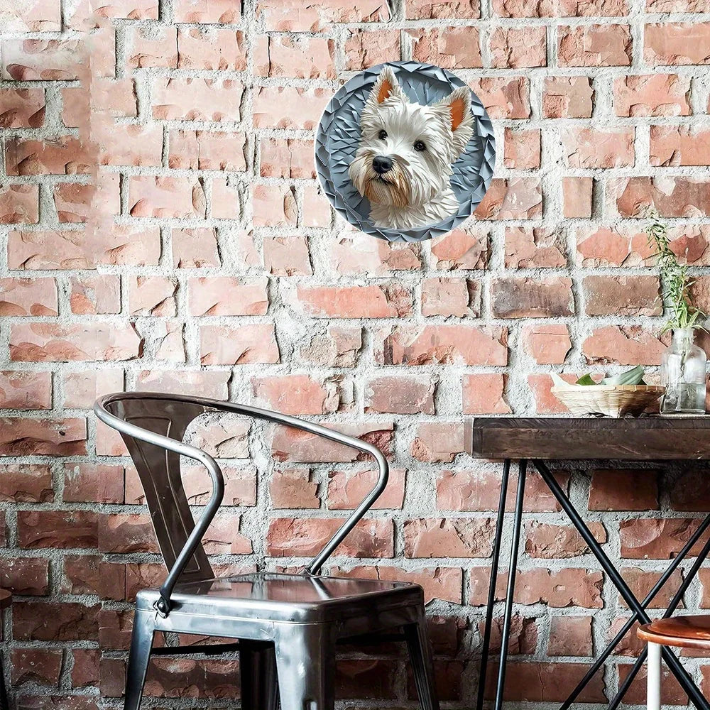 Westie Round Wall Art