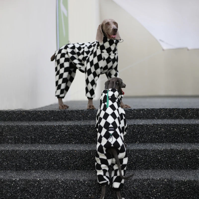 Weimaraner Plaid Winter Jumpsuit