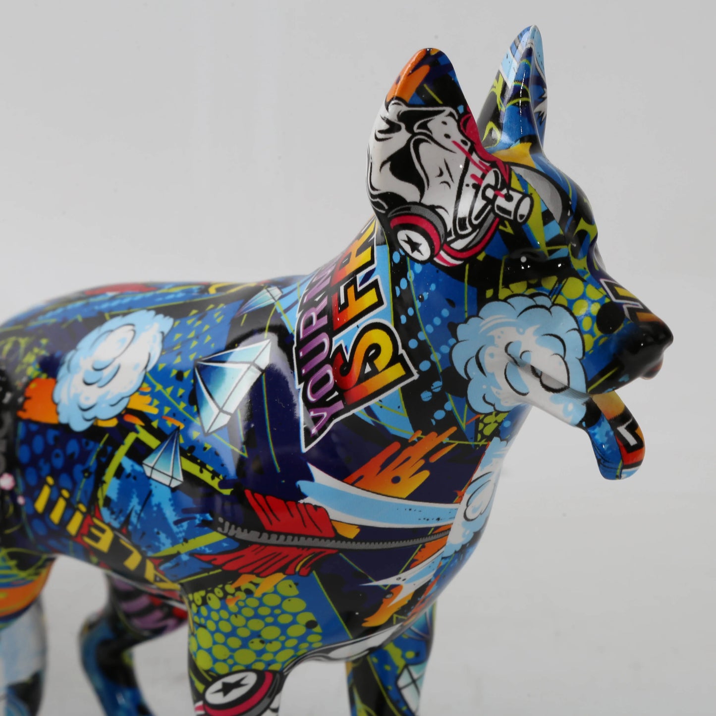 German Shepherd Colorful Art Crafts