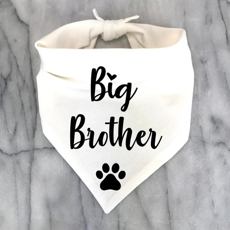 Adorable Dog Big Brother & Sister Bandanas