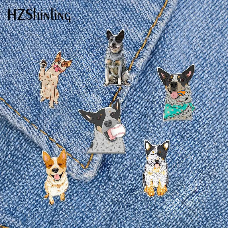 Heeler Acrylic Lapel Pin