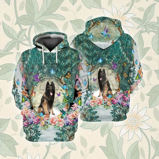 German Shepherd Among Forest Hoodie