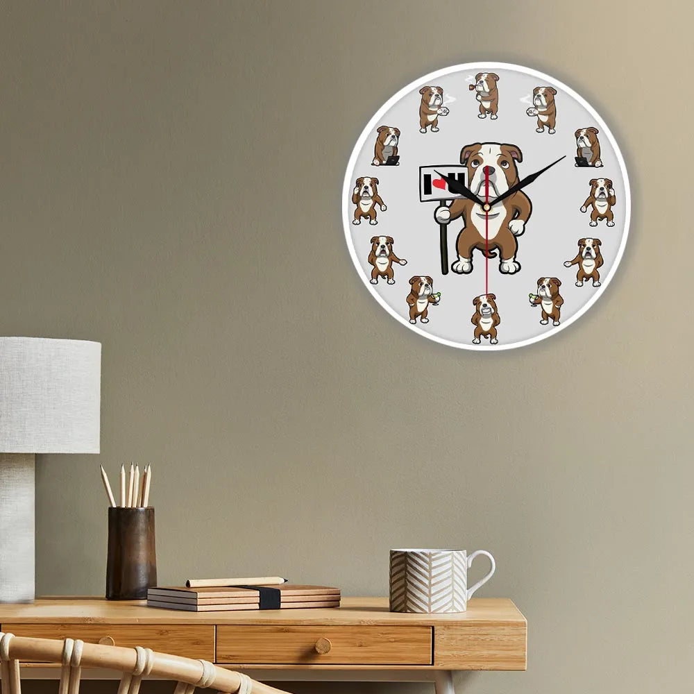 Bulldog Daily Life Wall Clock