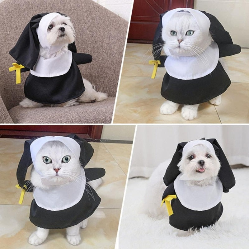 Halloween Dog Nun Costume