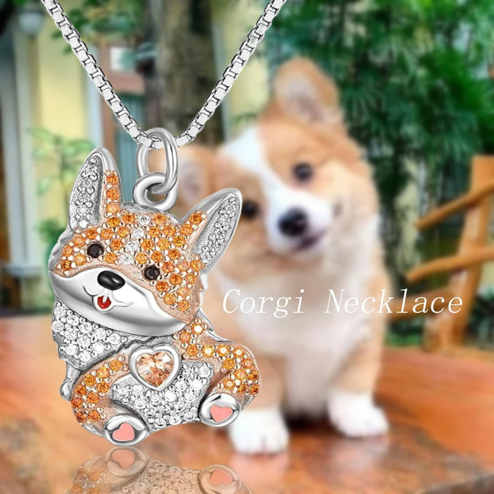 Exquisite Corgi Pendant Necklace