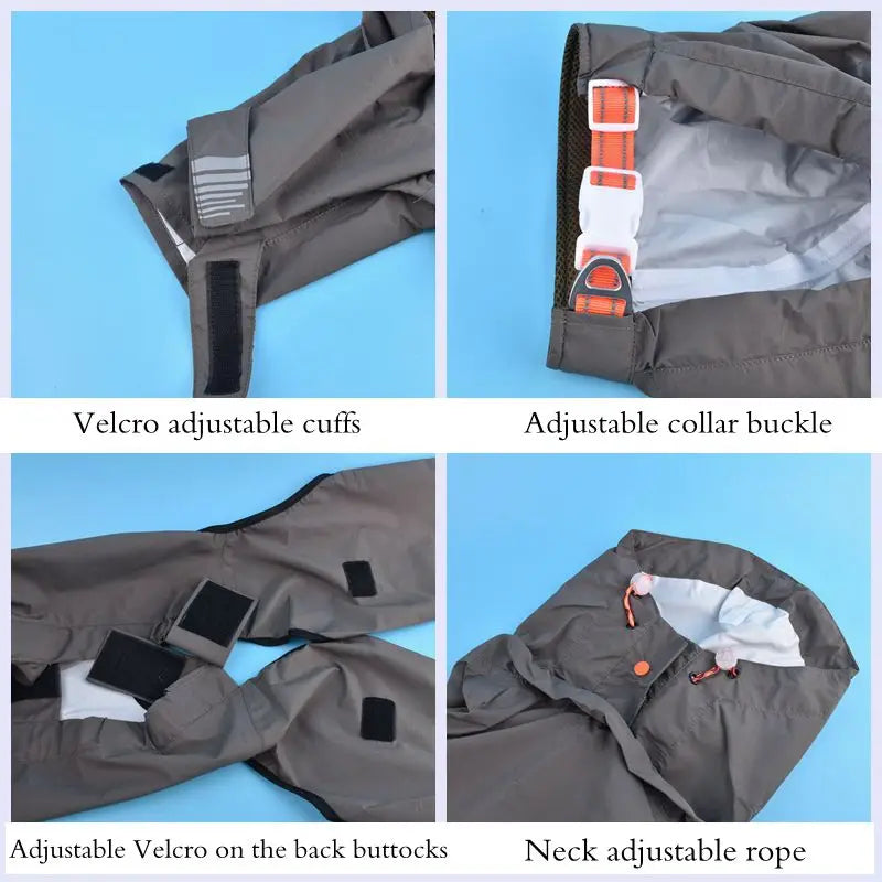 Waterproof Weimaraner Full Cover Raincoat