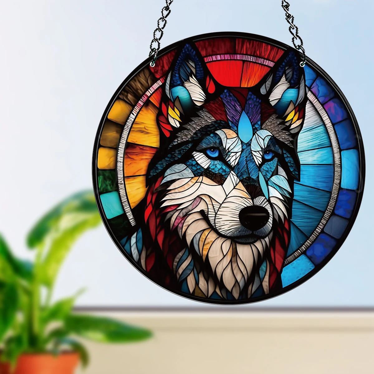 Husky Round Acrylic Wall Art