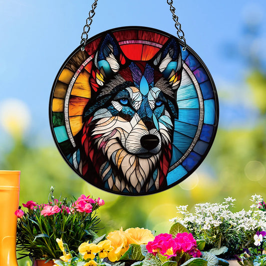 Husky Round Acrylic Wall Art