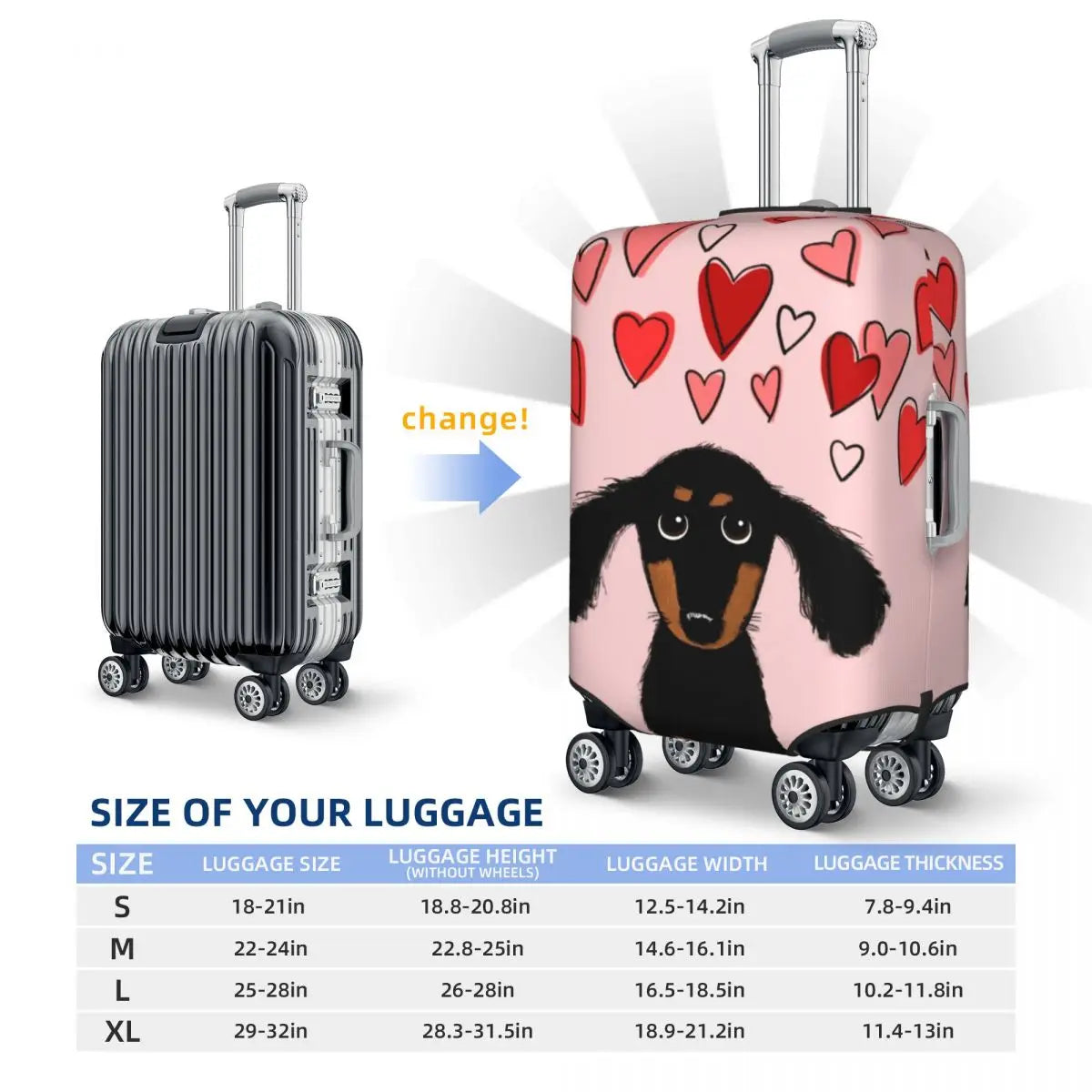 Cute Dachshund Suitcase Case