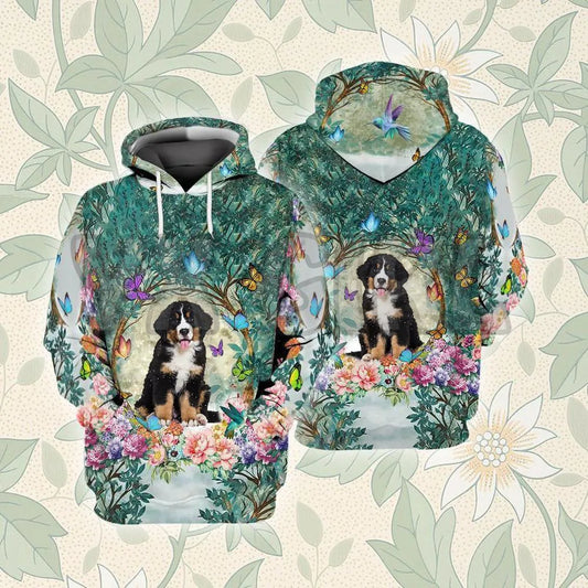 Bernese Among Forest Hoodie