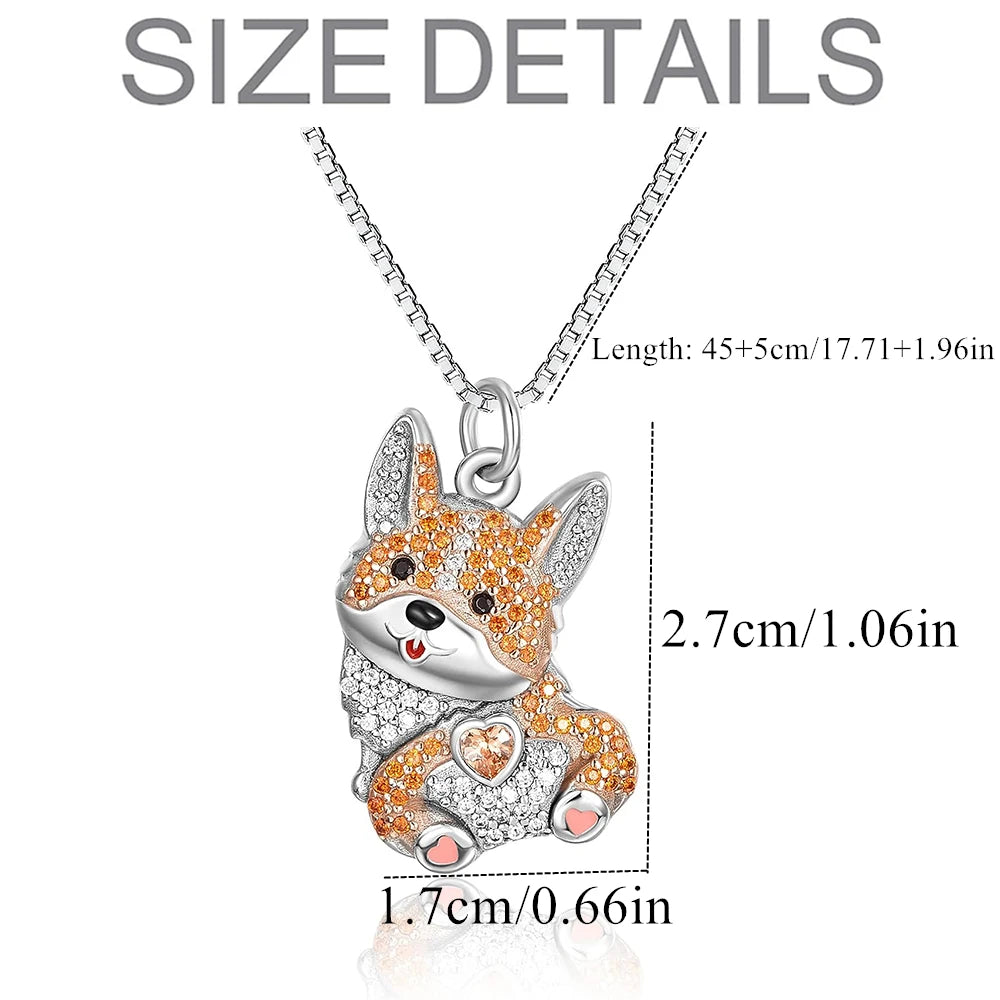 Exquisite Corgi Pendant Necklace