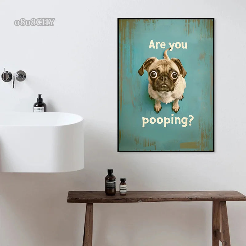 Cute Pug Canvas Poster