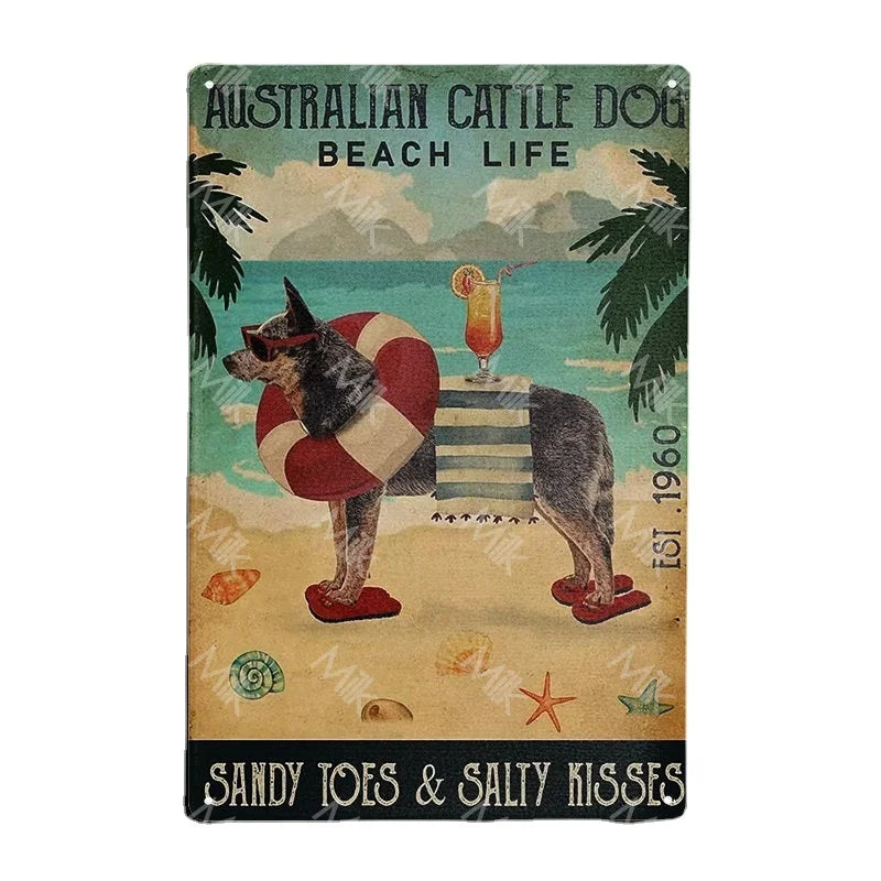 Heeler Vintage Metal Signs