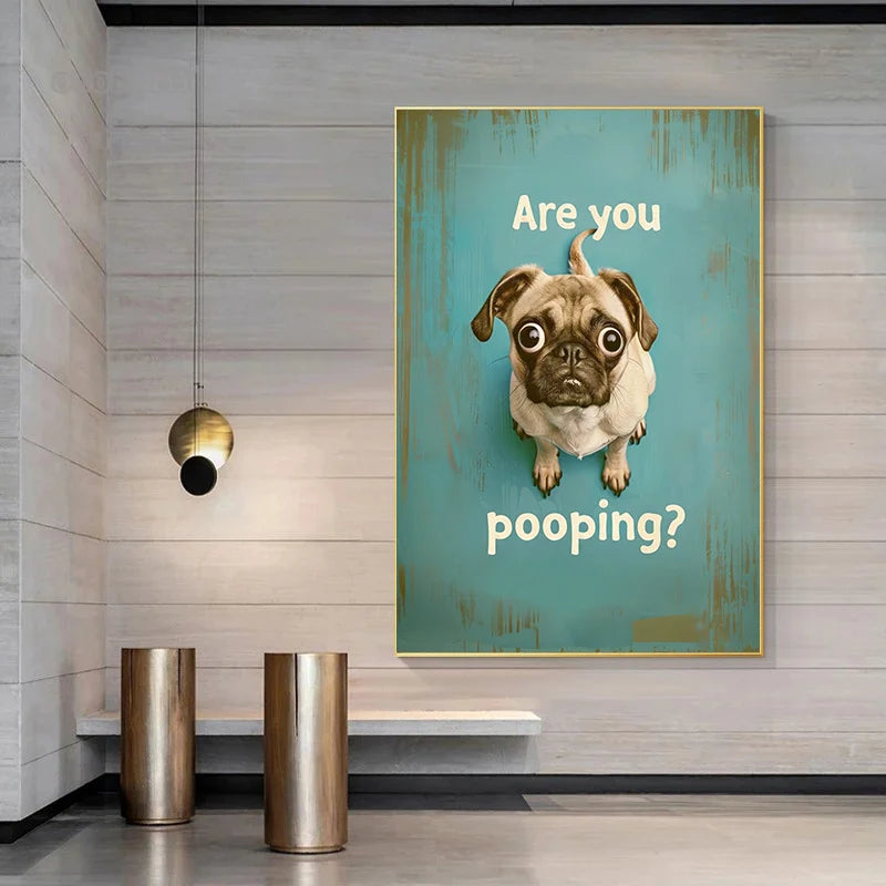 Cute Pug Canvas Poster