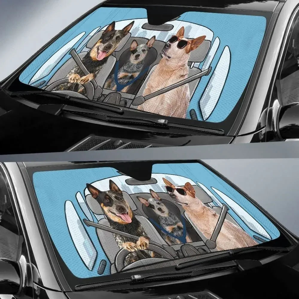 Heeler Family Car Sunshade