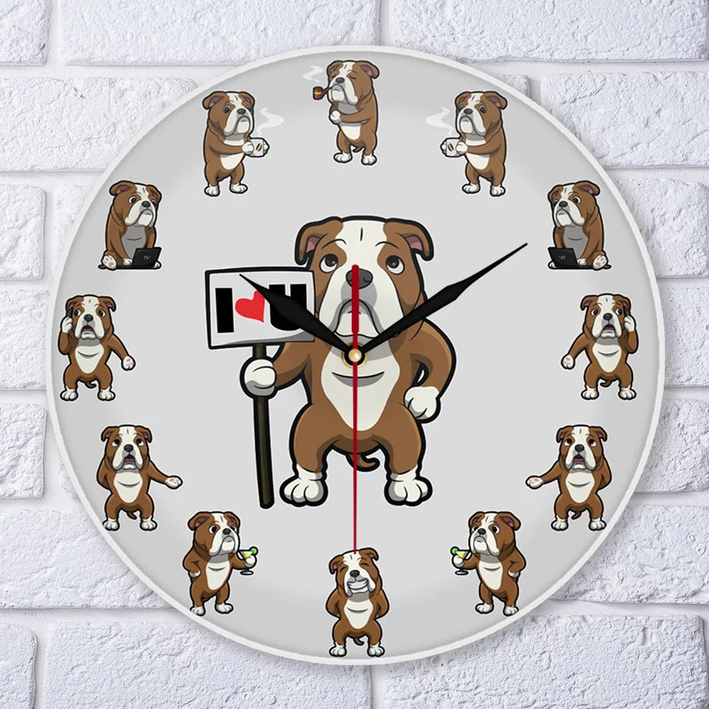 Bulldog Daily Life Wall Clock