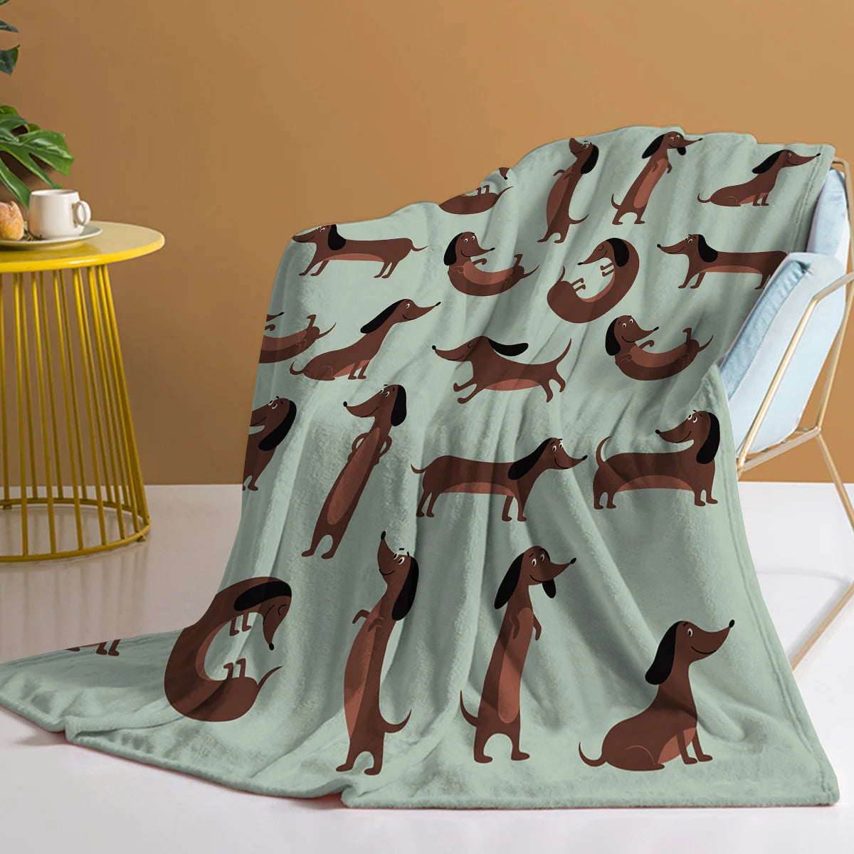 Dachshund Pose Throw Blanket