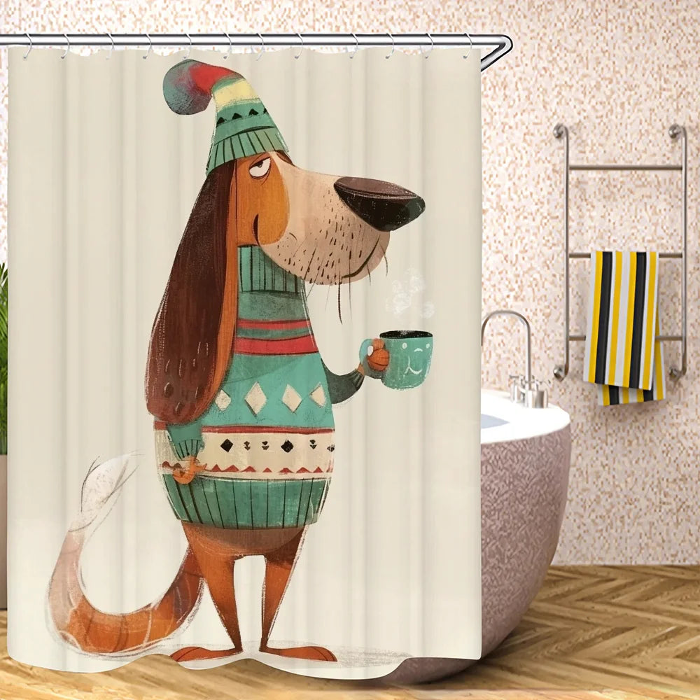 Basset Hound Shower Curtain