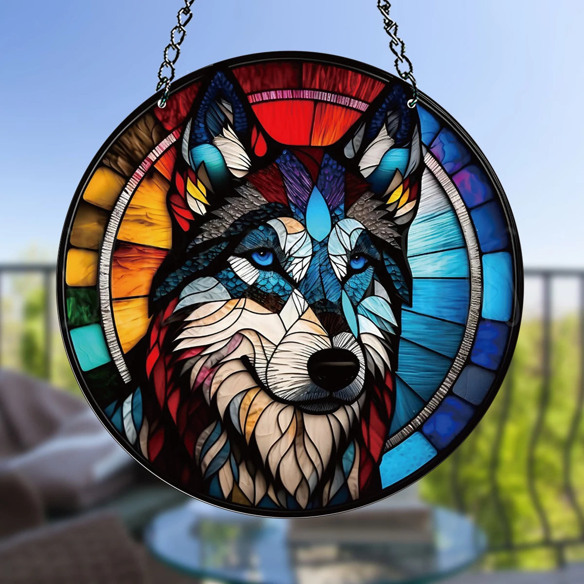 Husky Round Acrylic Wall Art